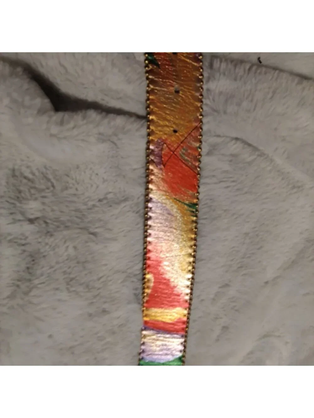 B.B. Simon Leather Belt Art Y2K Maximalist Statement Gold Western Metallic